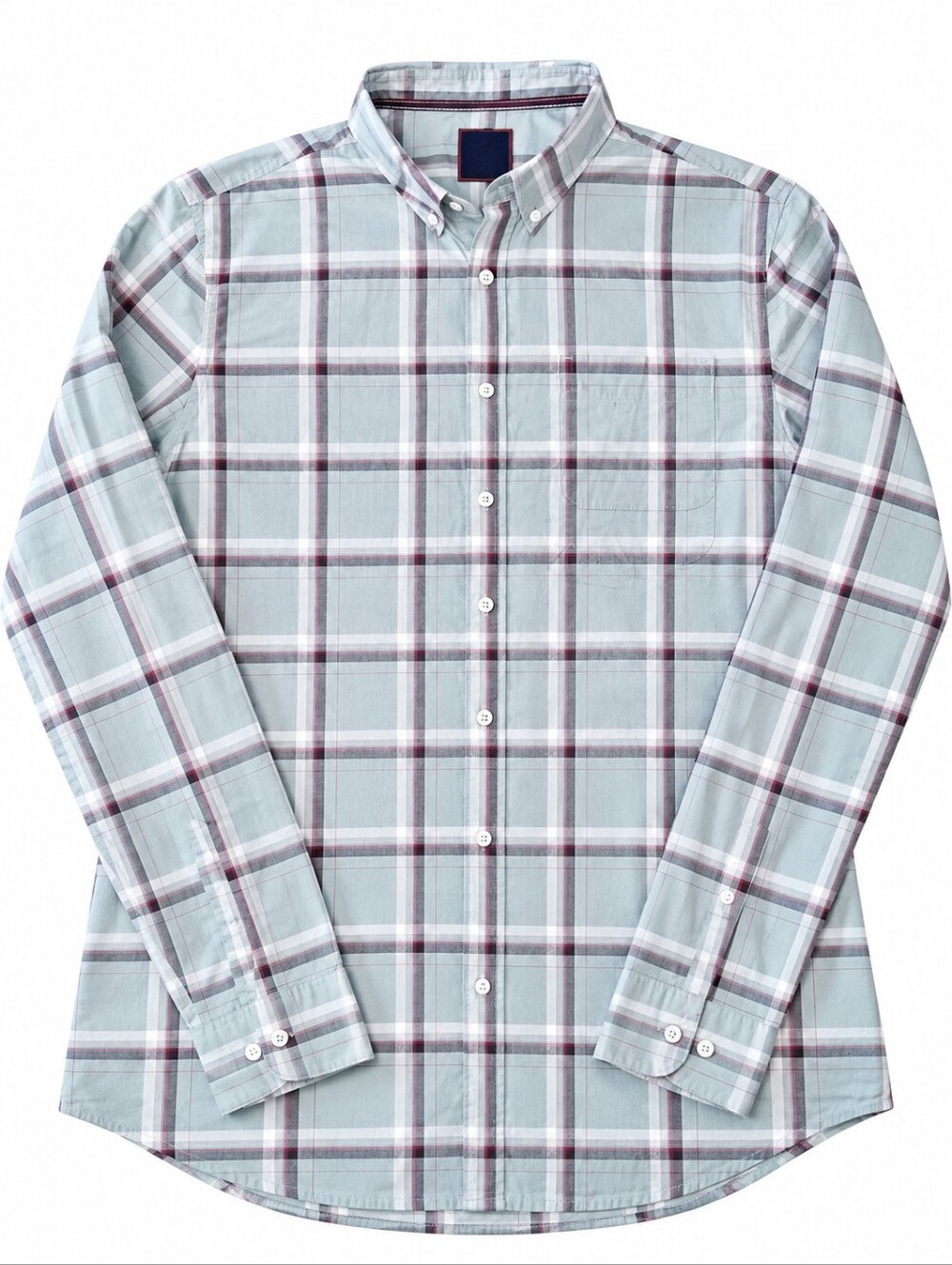 Mens Large Denver Hayes Light Gray Plaid Shirt.